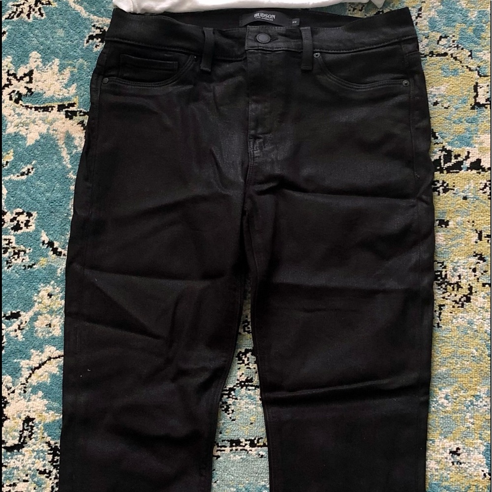 Shiny Hudson black skinnies